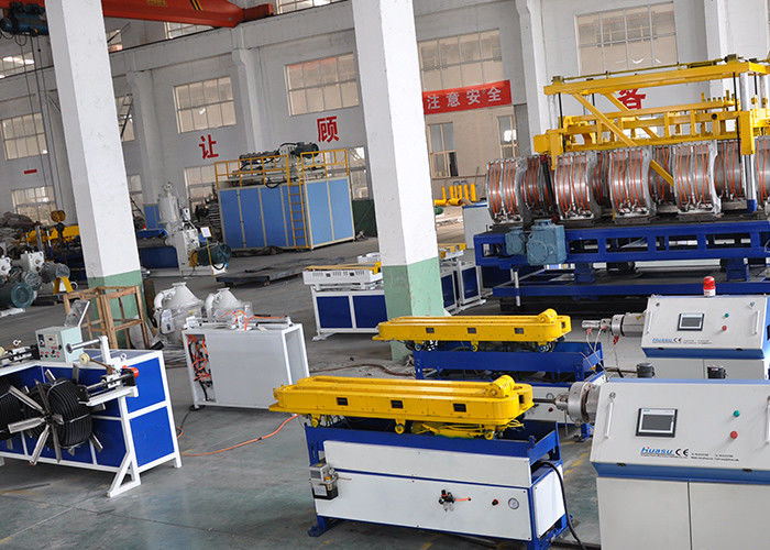 PP PE Single Wall Corrugated Pipe Extrusion Line 32mm 63mm Untuk Mesin Cuci