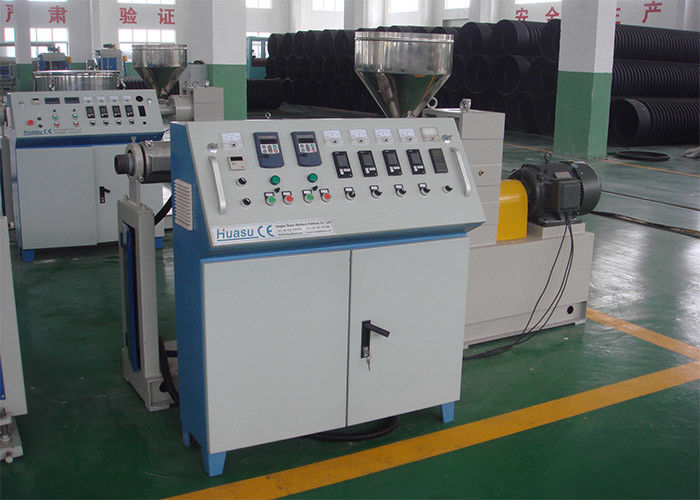 PVC / PE / PP Dinding Tunggal Pipa Bergelombang Garis Ekstrusi Pipa Bergelombang Tabung / Selang