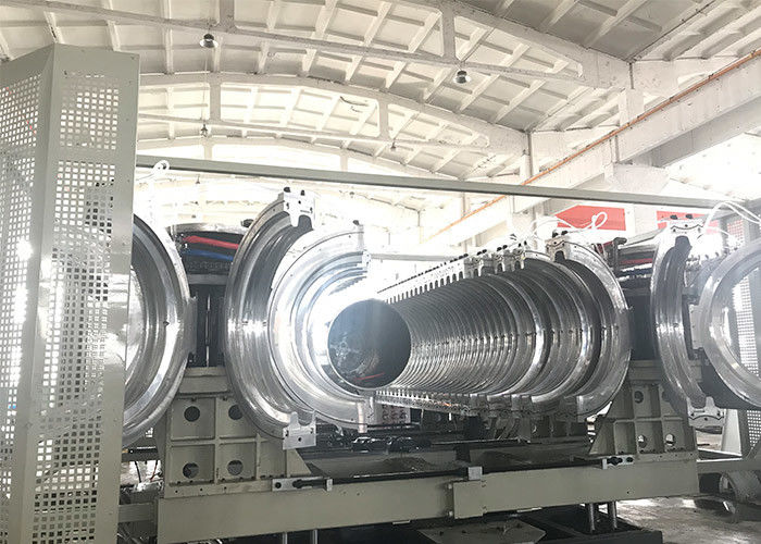 Mesin Produksi Garis Ekstrusi Pipa Plastik / PE / PP / PVC Dinding Ganda Bergelombang