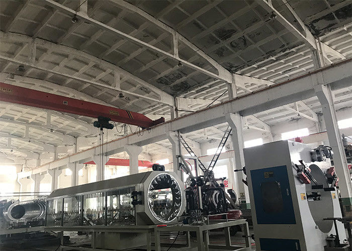 HDPE Water Cooling Dwc Pipe Extrusion Line Mesin Pembuat Pipa Bergelombang Dinding Ganda