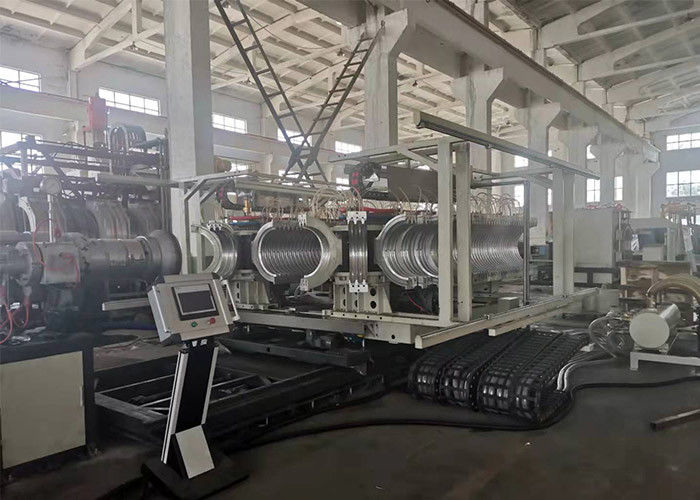 Kecepatan Tinggi PP PE Dinding Tunggal Dinding Ganda Mesin Pembuat Extruder Pipa Bergelombang