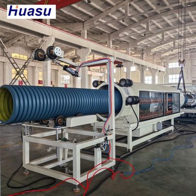 DWC Pipe Extrusion Line with 60-2000kg/h Capacity, Siemens PLC System, and Online Belling for Double Wall Corrugated Pipe Production