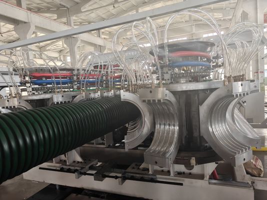 Plastic PE PP PVC Pipe Extrusion Line with Conical Twin Screw Extruder and Recycled Water Temperature Control