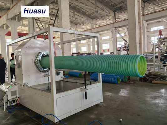 Energy Saving DWC Pipe Extrusion Line with Online Cutting Machine for 32-1600mm Pipe Diameter
