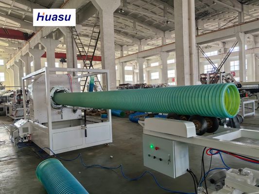 Double Wall Corrugated Pipe Extrusion Line with 32-1600mm Cutting Diameter Range and Water Cooling Process Featuring Siemens PLC Technology