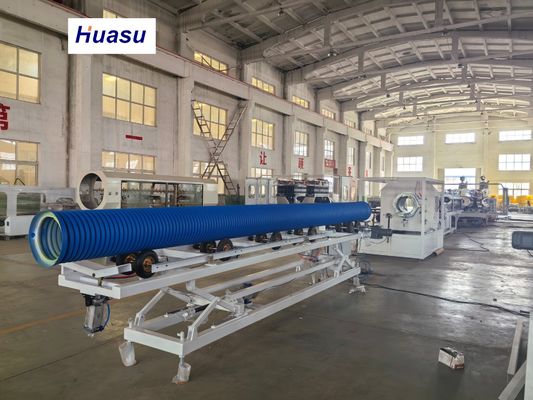 DWC Pipe Extrusion Line with 32-1600mm Cutting Diameter Range, Belling-on-line Expansion Mode, and Siemens PLC Technology