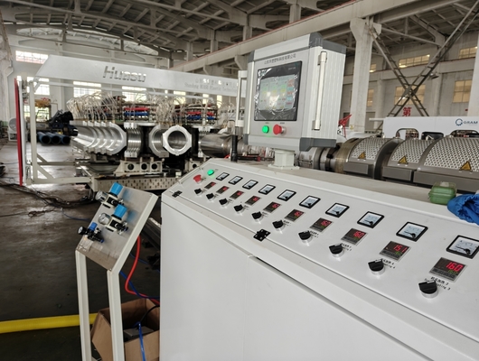 Water Drainage Twin Screw Extruder Pvc Pipe Extrusion Line