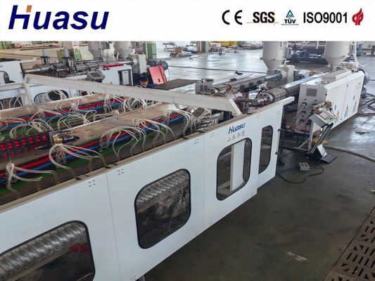 Lini Ekstrusi Pipa Bergelombang Dinding Tunggal dengan Remote Control dengan Alur Kerja Stabil dan Belling Online untuk Pipa PVC/PE/MPP/PA/HDPE