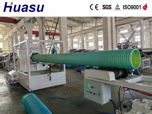Conical Twin-screw Extruder DWC Pipe Extrusion Line with High Automation and Running Mould Block