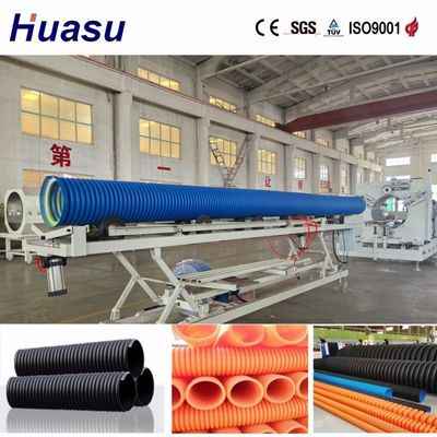 Energy Saving PVC Corrugated Pipe Extrusion Line with Online Belling for 32-1600mm Pipe Size and 60-2000kg/h Production Capacity