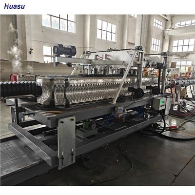 Double Wall Corrugated Pipe Extrusion Line with 1 Set Water Cooling Tank HV>740 Barrel Screw and 1 Year Warranty