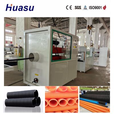 Automated Single Wall Corrugated Pipe Extrusion Line with 32mm-1600mm Pipe Diameter Range and 60-2000kg/h Capacity Featuring Siemens PLC Control