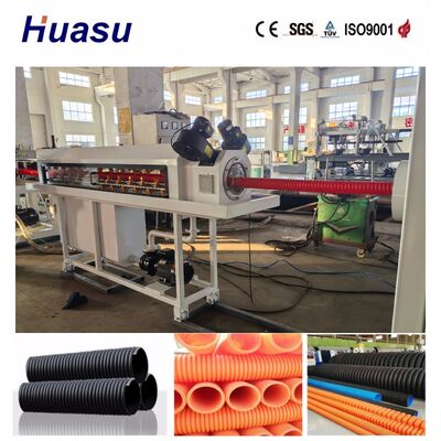 Single Wall Corrugated Pipe Machine with 32mm-1600mm Pipe Diameter Range PLC Control System and 200-2000kg/h Production Capacity