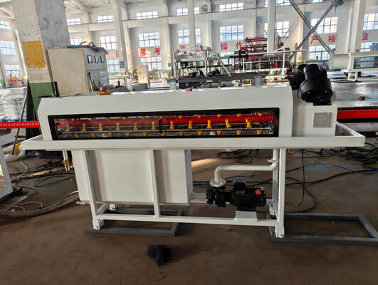 PLC Controlled Single Wall Corrugated Pipe Extrusion Line with Water Cooling and Siemens Motor