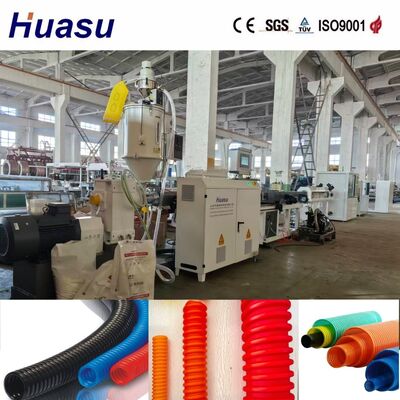 Single Wall Corrugated Pipe Extrusion Line with PLC Control Touch Screen for High Productivity and Energy Saving