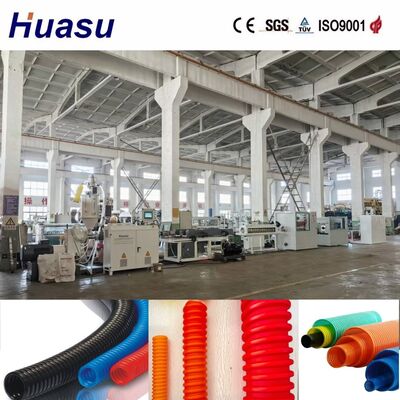 PLC Controlled High Automation Cable Protection Pipe Extrusion Line for 32mm 50mm 100mm 200mm Pipe Diameter Range