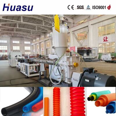 Single Wall Corrugated Pipe Extrusion Machine with PLC Control Touch Screen for High Productivity and Energy Saving