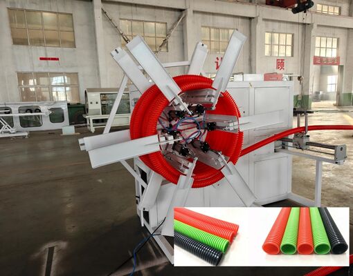 Single Wall Corrugated Pipe Extrusion Line with Hard Teeth Face Gearbox for High-Accuracy and Electric Heating