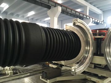 PVC Double Wall Corrugated Pipe Line Produksi / Extruder High Speed