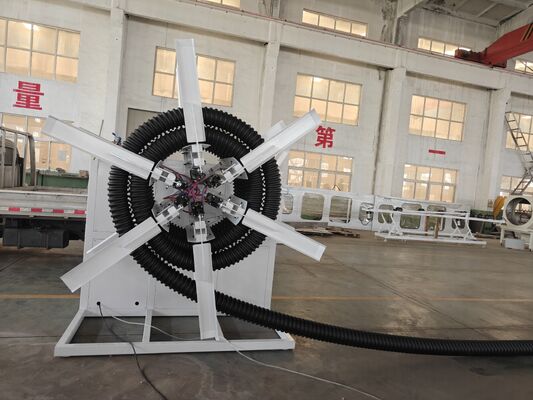 Customized Corrugated pipe extrusion line featuring Linelength 10m to 30m for precise and scalable pipe manufacturing