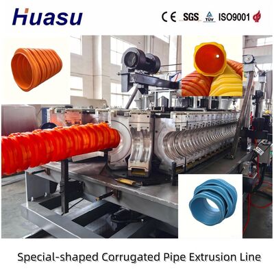 Square Mouth HDPE Plastic Corrugated Conduit Electrical Cable Protection Pipe Extrusion Line